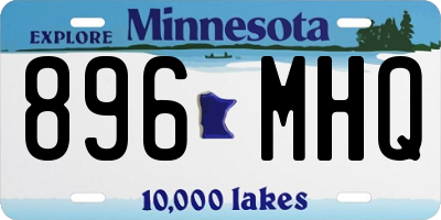 MN license plate 896MHQ