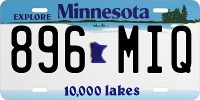 MN license plate 896MIQ