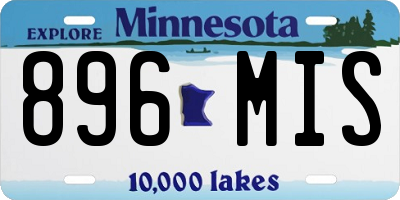 MN license plate 896MIS