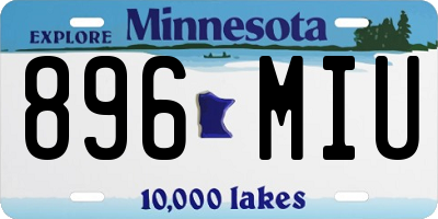 MN license plate 896MIU
