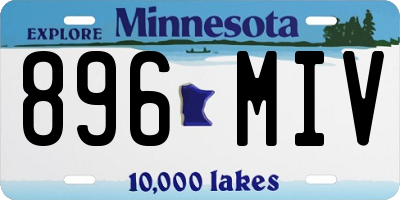 MN license plate 896MIV