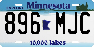 MN license plate 896MJC