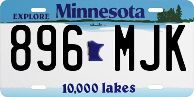 MN license plate 896MJK