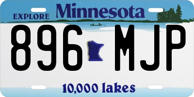 MN license plate 896MJP