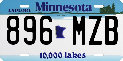 MN license plate 896MZB