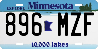 MN license plate 896MZF