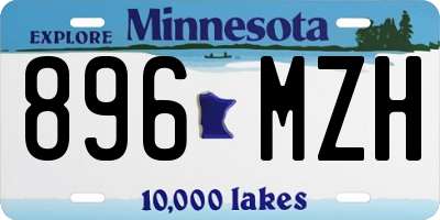 MN license plate 896MZH