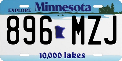MN license plate 896MZJ