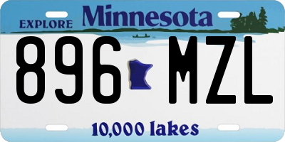 MN license plate 896MZL