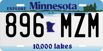 MN license plate 896MZM
