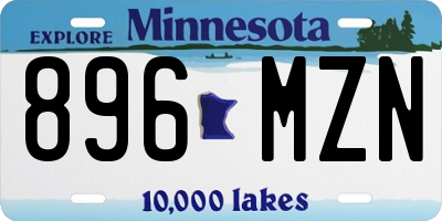 MN license plate 896MZN