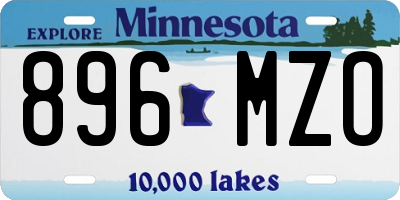 MN license plate 896MZO