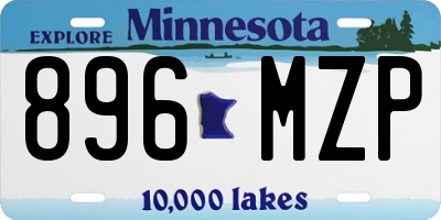 MN license plate 896MZP
