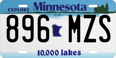 MN license plate 896MZS