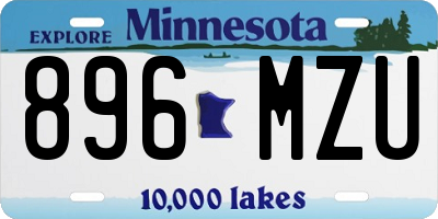 MN license plate 896MZU