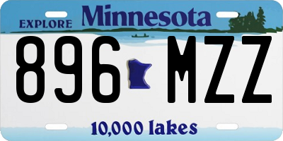 MN license plate 896MZZ