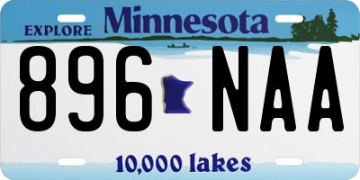 MN license plate 896NAA
