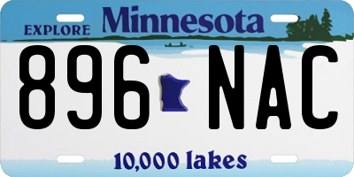 MN license plate 896NAC