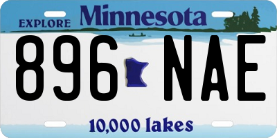 MN license plate 896NAE