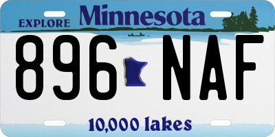 MN license plate 896NAF