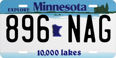 MN license plate 896NAG