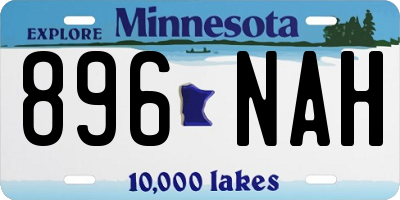 MN license plate 896NAH
