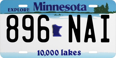 MN license plate 896NAI