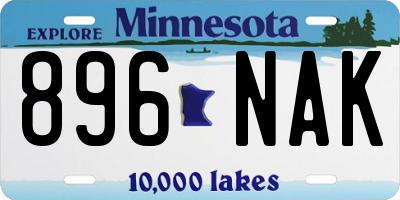 MN license plate 896NAK
