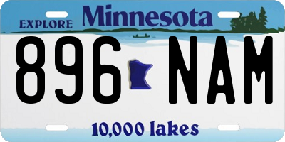 MN license plate 896NAM