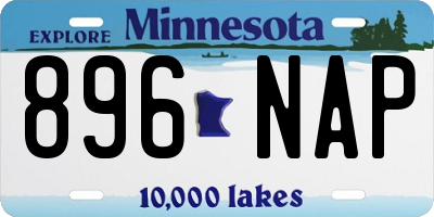 MN license plate 896NAP