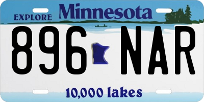 MN license plate 896NAR