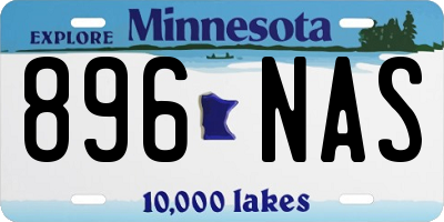 MN license plate 896NAS