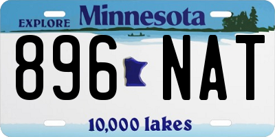 MN license plate 896NAT