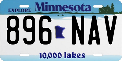 MN license plate 896NAV