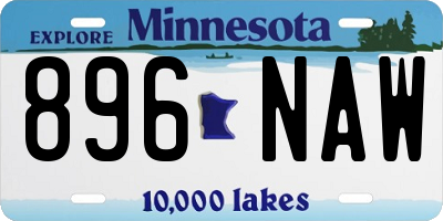 MN license plate 896NAW