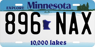 MN license plate 896NAX