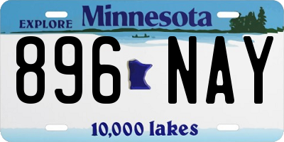 MN license plate 896NAY