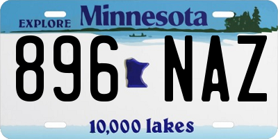 MN license plate 896NAZ