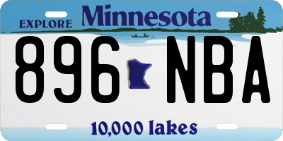 MN license plate 896NBA