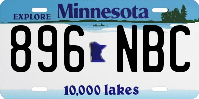 MN license plate 896NBC