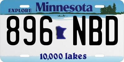 MN license plate 896NBD