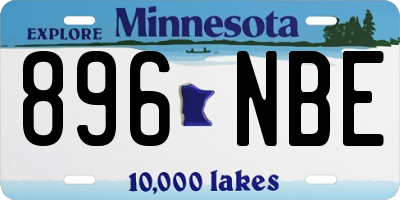 MN license plate 896NBE