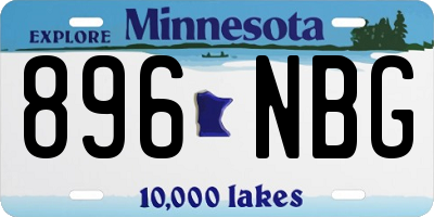 MN license plate 896NBG