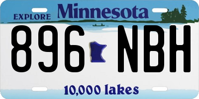 MN license plate 896NBH