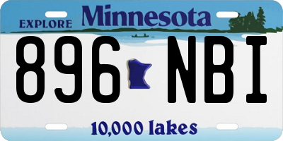 MN license plate 896NBI