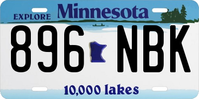 MN license plate 896NBK