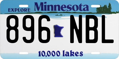 MN license plate 896NBL
