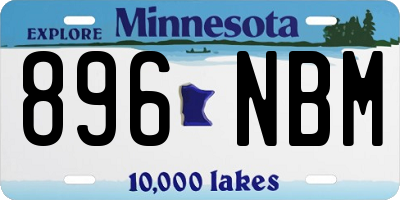 MN license plate 896NBM