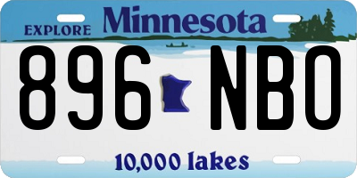 MN license plate 896NBO