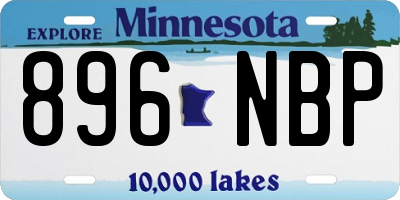 MN license plate 896NBP